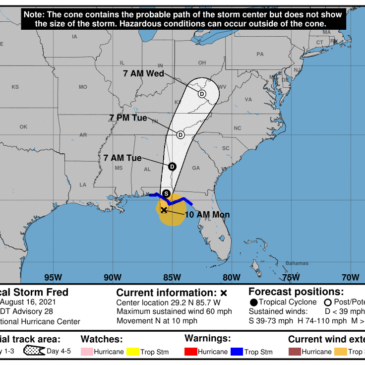 Mississippi expected to be spared by Fred and Grace