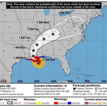 Ida rapidly intensifies, becomes Category 4 Hurricane ahead of landfall