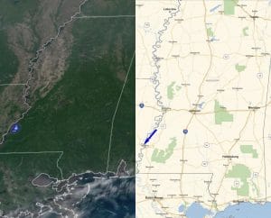 Fireball traveling at 55,000 mph was going straight for Mississippi