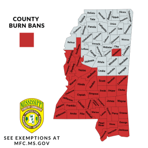 Over 430 wildfires reported as Mississippi’s burn ban continues