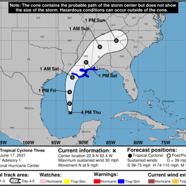 Tropical storm warning issued for Mississippi Gulf Coast