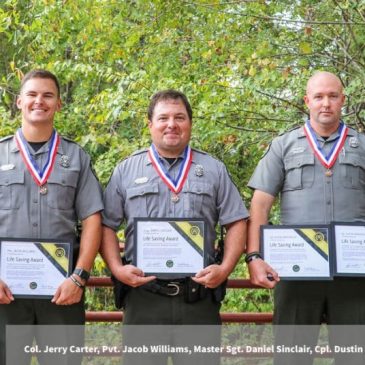 Wildlife Conservation Officers receive awards for saving lives and other special recognition