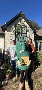 Delta State mascot pays visit to record-breaking Tupelo okra plant