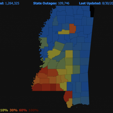 110,000 Mississippians without power following Ida’s impact