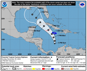 Early forecasts show potential hurricane angling toward Mississippi