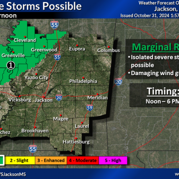 Your Mississippi forecast for Thursday, October 31