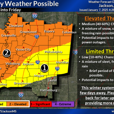 Your Mississippi forecast for Tuesday, January 7