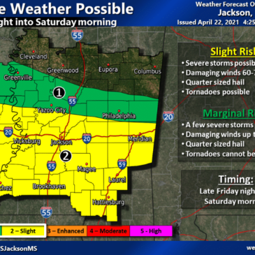 Mississippi Weather Outlook for Friday, April 23rd